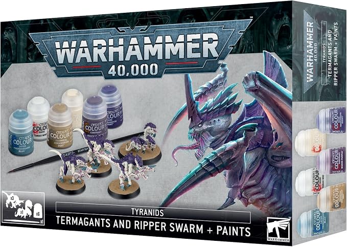 Tyranids - Termagants and Ripper Swarm + Paints Set