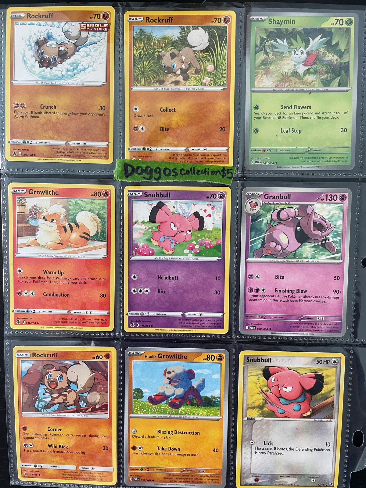 Pokemon Collections - "Dogs/Puppies"